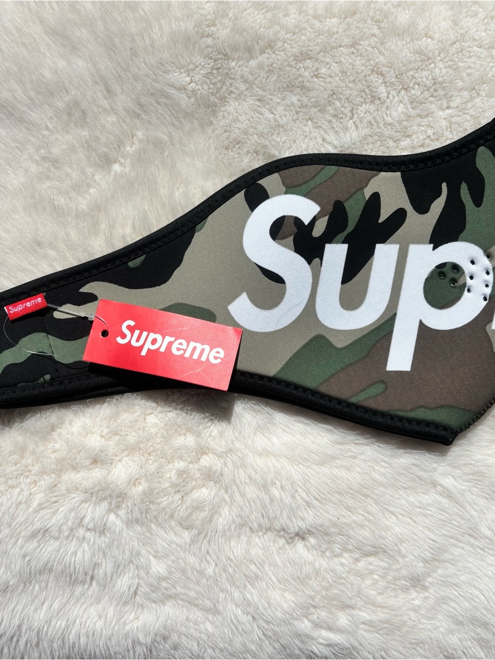 SUPREME FW14 NEOPRENE NWT FACE MASK WOODLAND CAMO